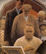 Grant Wood Returned from Bohemia oil